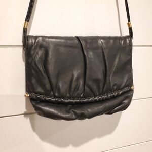 Rainee co vintage purse black Crossbody bag Neutral Classic ruffle Faux Leather